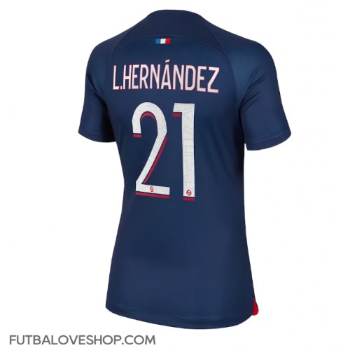 Dres Paris Saint-Germain Lucas Hernandez #21 Domáci pre Ženy 2023-24 Krátky Rukáv